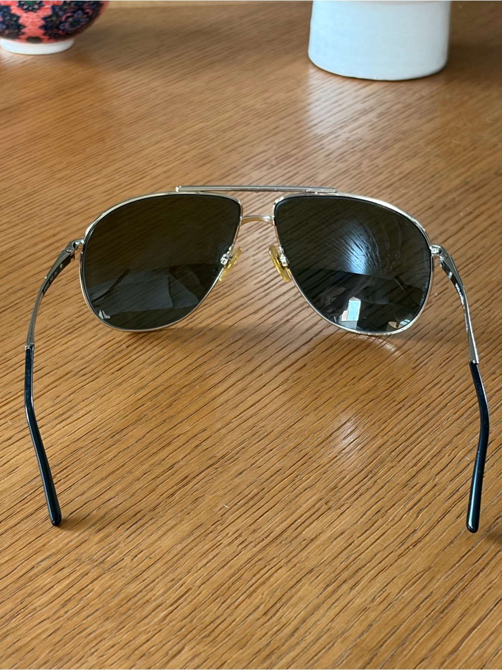 Dolce & Gabbana Aviator Green/Brown/Gold Sunglasses with Logo on side - Picture 4 of 4